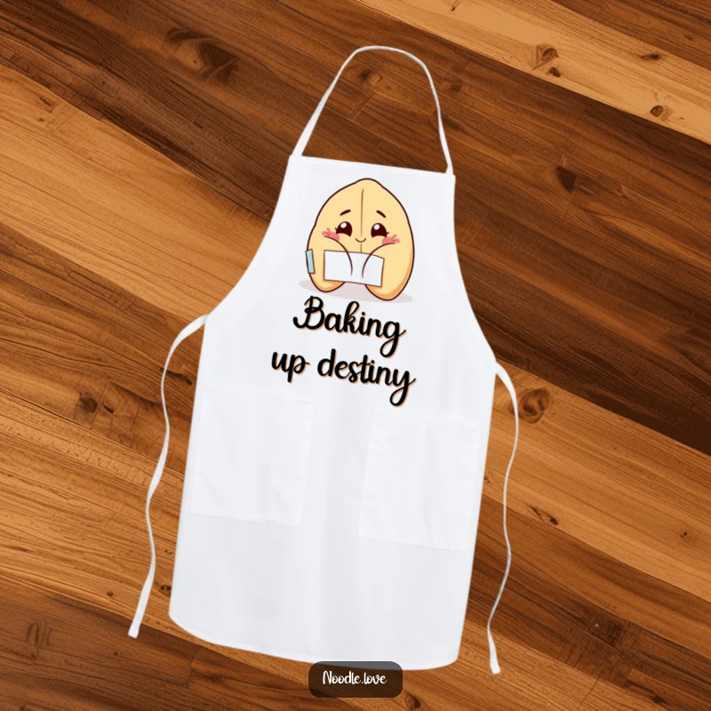 Funny Fortune Cookie Apron: A winking fortune cookie pops open with a wide grin, perfect for a funny cooking gift.