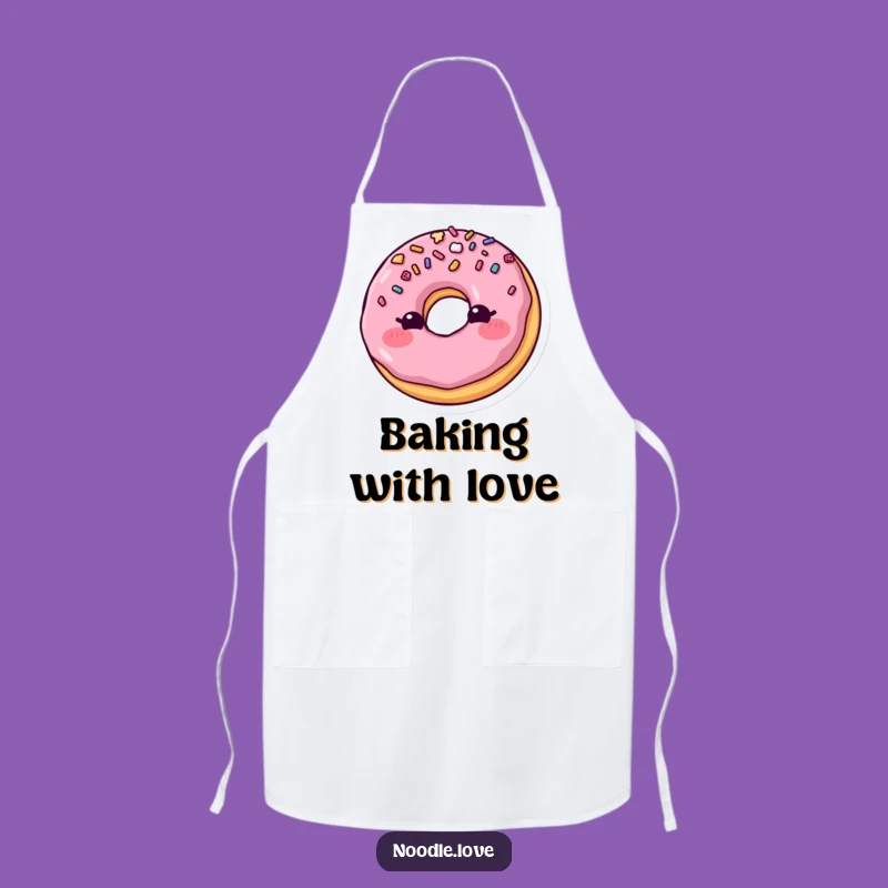 Funny Blushing Donut Apron: Bake with Sweet Charm - Funny Gift