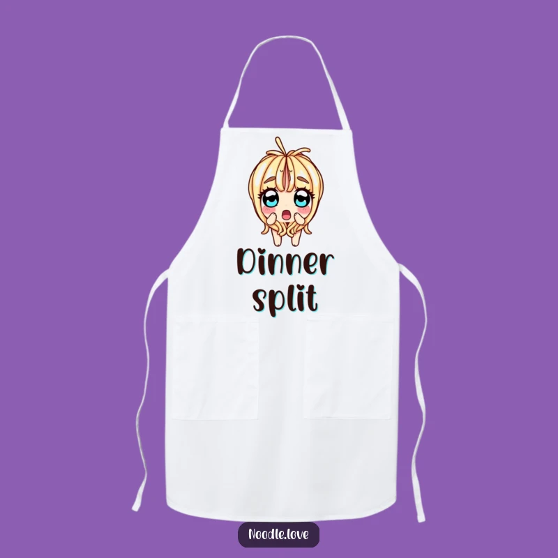 Funny Surprised Noodle Split Apron: Cook with Hilarious Surprise