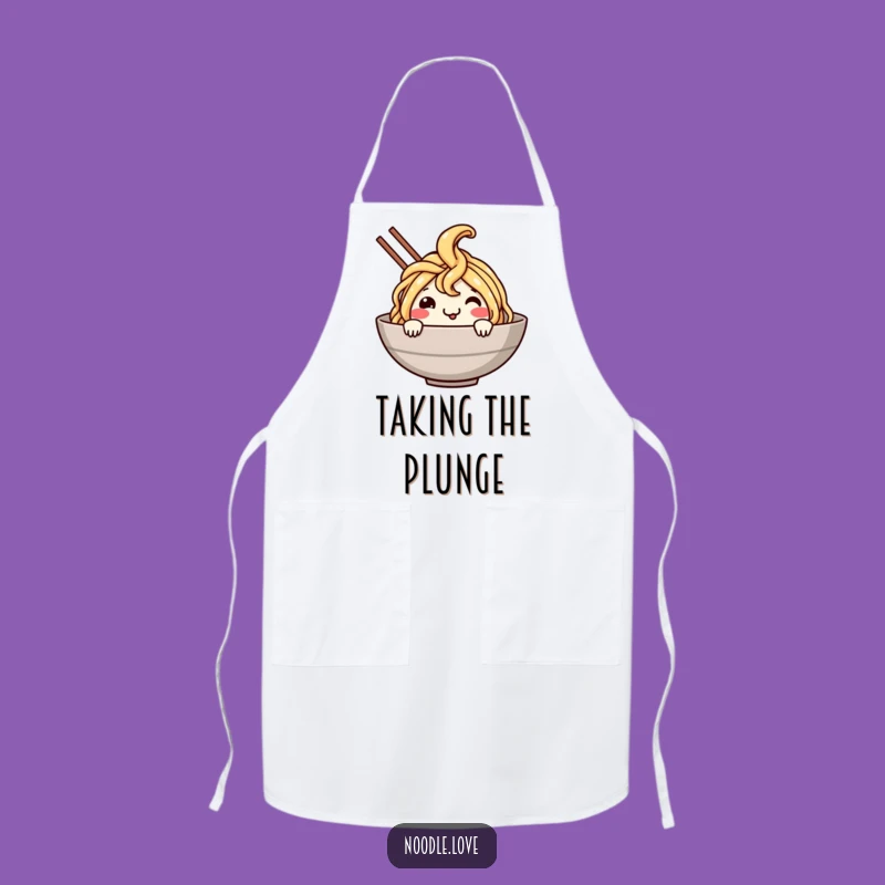 Funny Noodle Dive Apron: Cook with a Smile and Cheerful Flair!