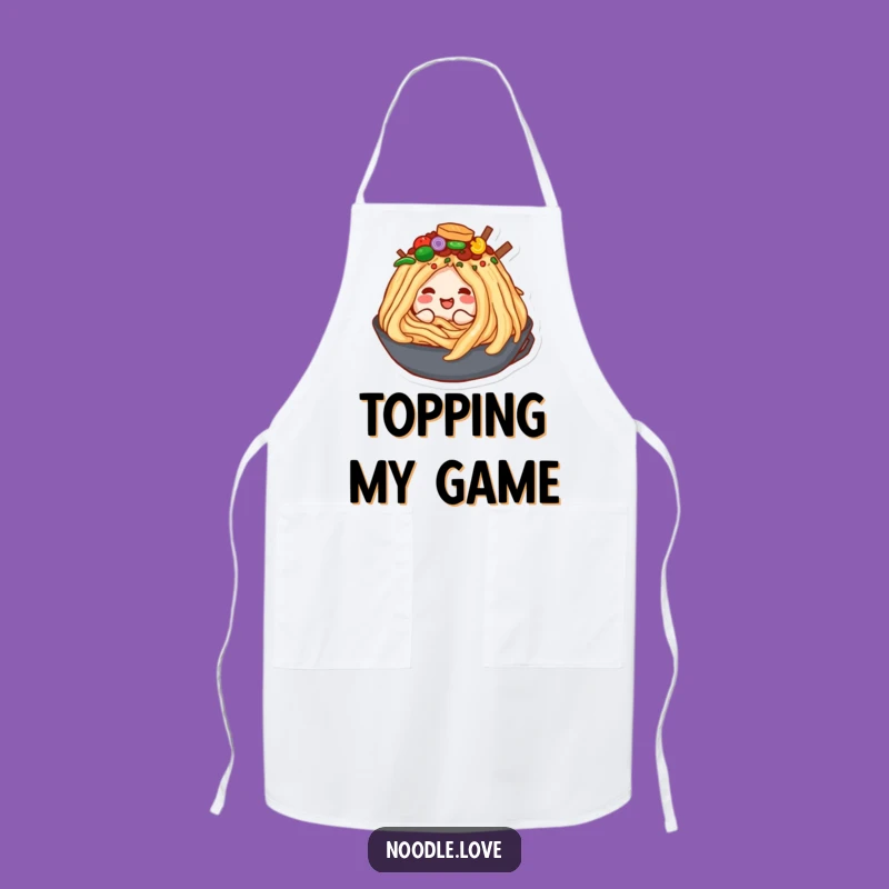 Funny Noodle Toppings Apron: Burrowing Bliss, Hilarious Kitchen & Chef Gift