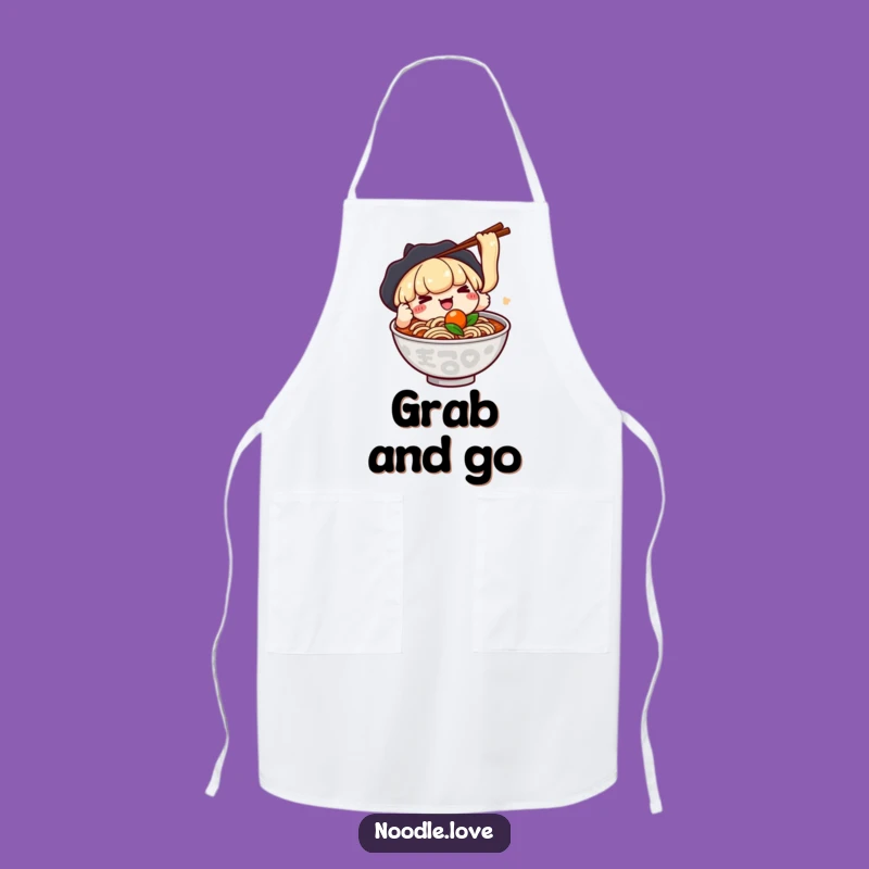 Funny Ramen Chef Apron: Kawaii Character's Chopstick Skill - Kitchen Funny Gift