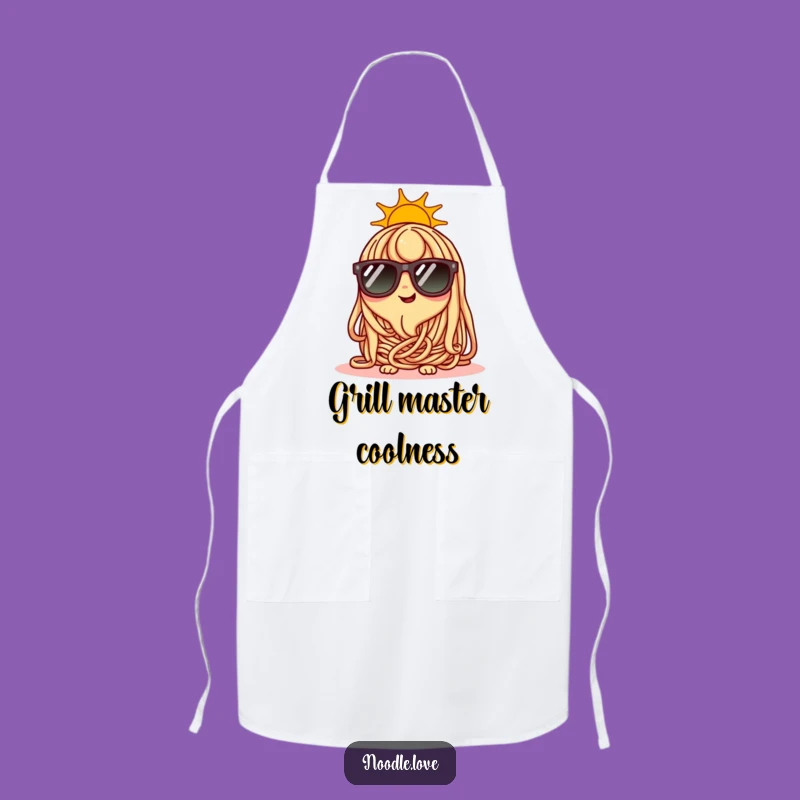 Funny Cool Noodle Apron: Sunglasses Character Kitchen Wear, Stylish Funny Gift
