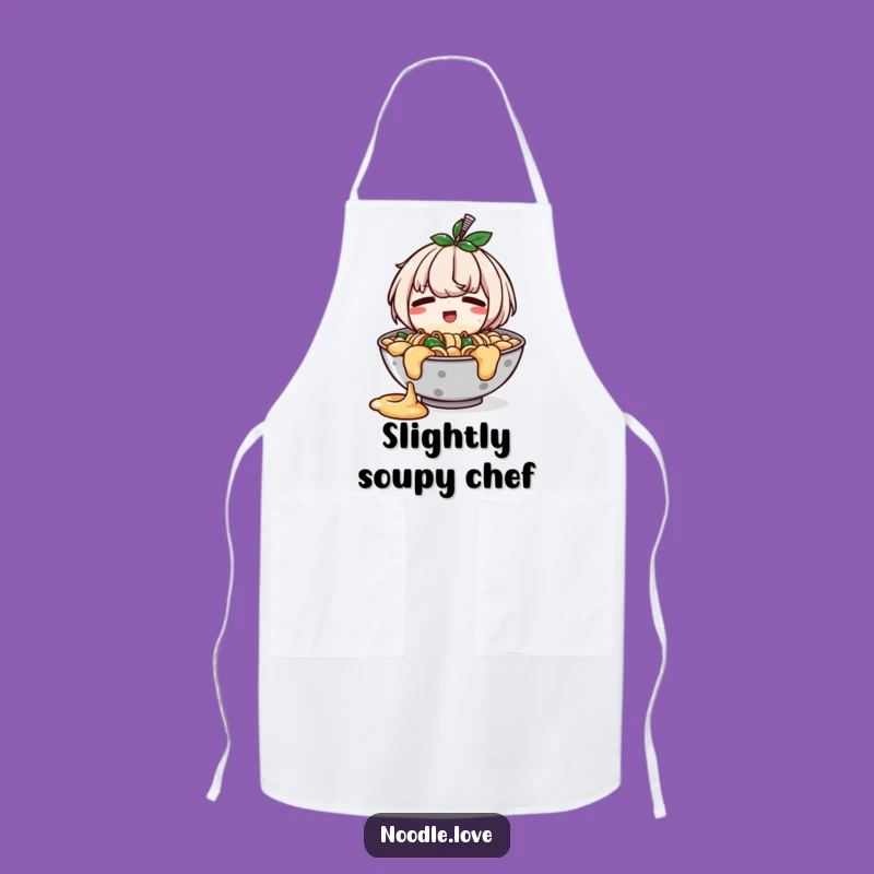 Funny Ramen Spill Apron: Kitchen Happy Bowl - Chef's Funny Gift!