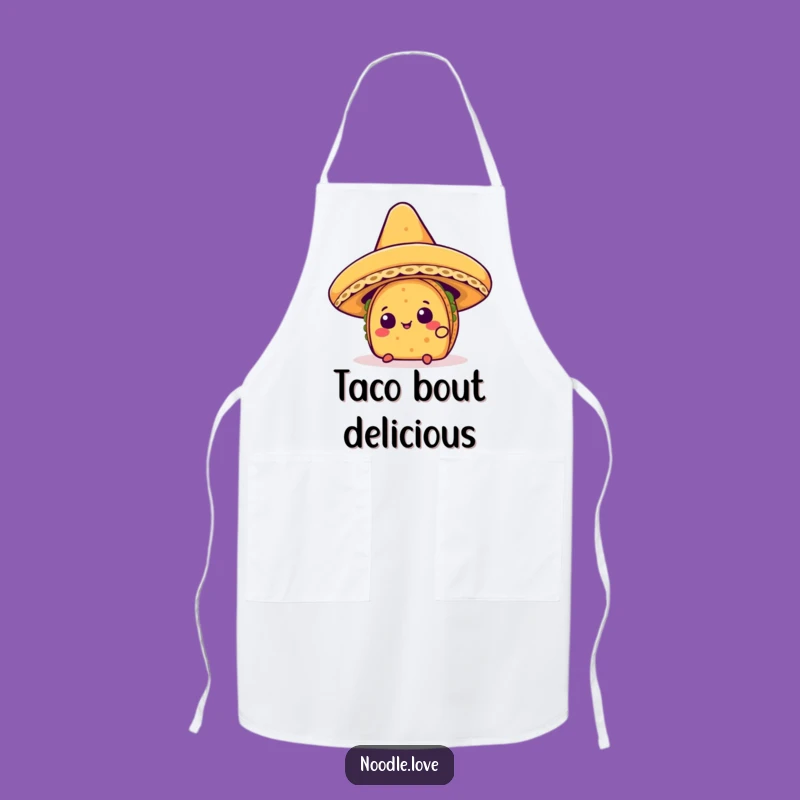 Funny Kawaii Taco Sombrero Apron - Kitchen Humorous Gift
