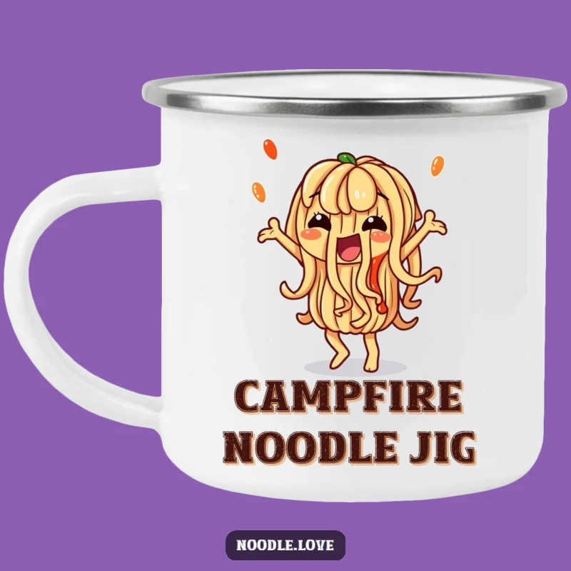 Funny Noodle Camping Mug: Saucy Adventure Dancer, Perfect Durable Funny Gift!