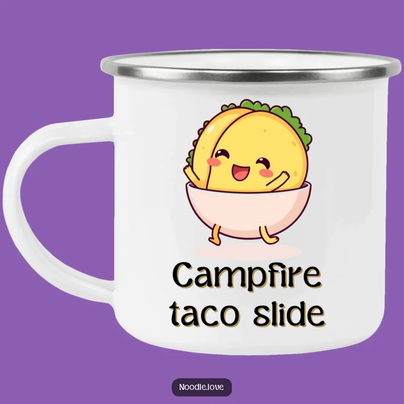 Funny Sliding Taco Camp Mug - Hilarious Outdoor Companion for Fiesta Lovers
