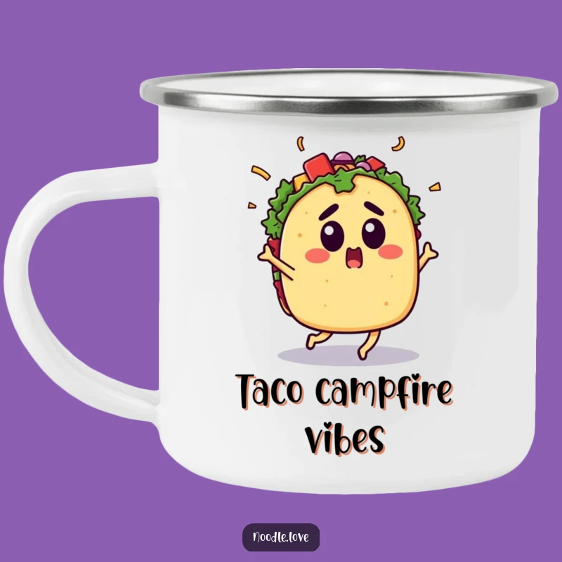 Funny Surprised Taco Camping Mug: Enjoy Your Adventure with Fiesta Flair
