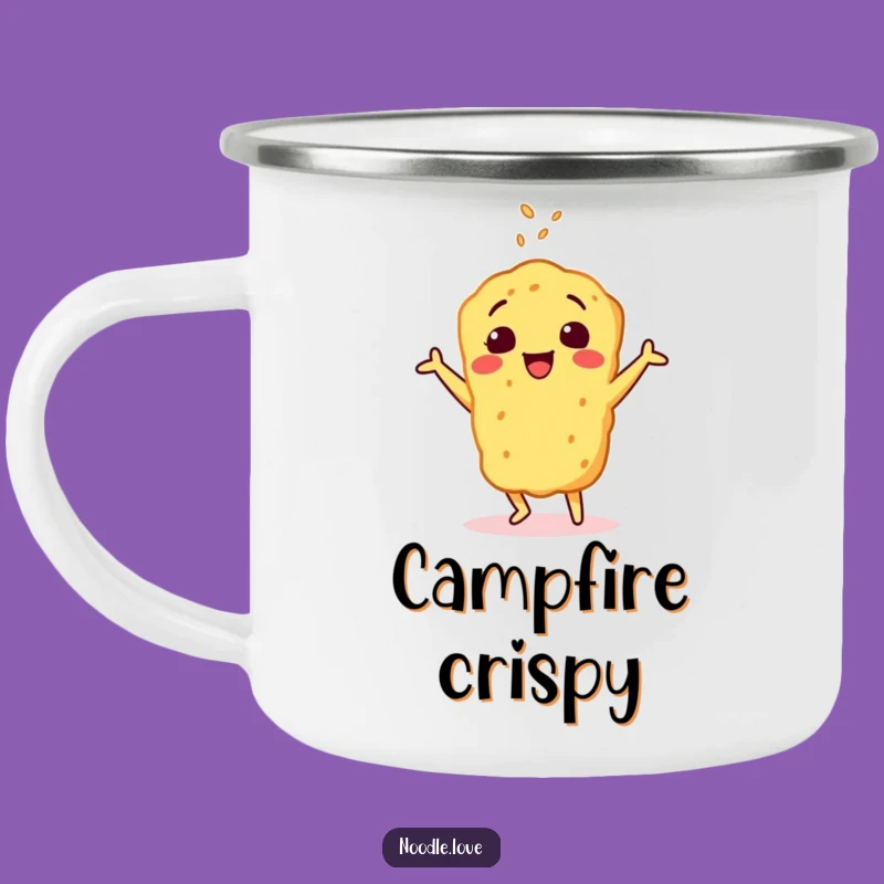 Funny Tempura Camp Mug: Cheerful Character's Dance - Outdoor Funny Gift
