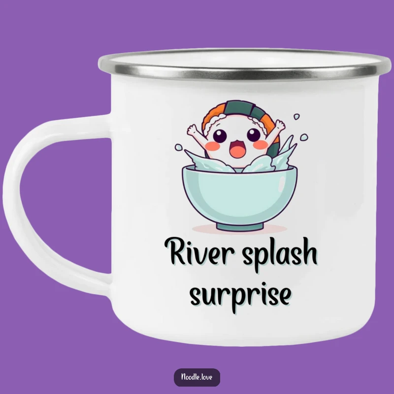 Funny Kawaii Sushi Surprise Camping Mug - Outdoor Humorous Gift