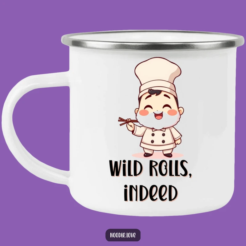 Adventure-Ready Funny Sushi Chef Giggling Camping Mug: Fuel Your Fun Outdoors