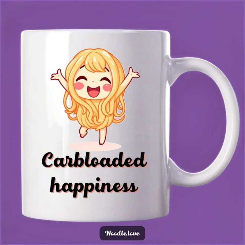 Funny Happy Noodle Mug - Joyful Dancing Celebration Gift