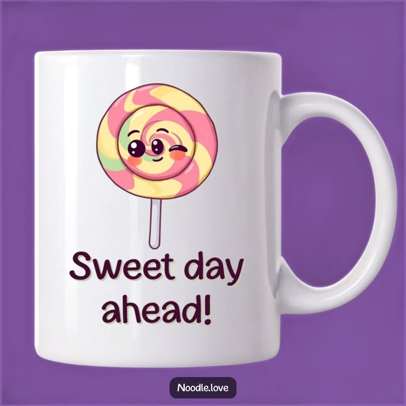 Funny Kawaii Lollipop Mug: Joyful Spinning Character Gift for Sweet Lovers