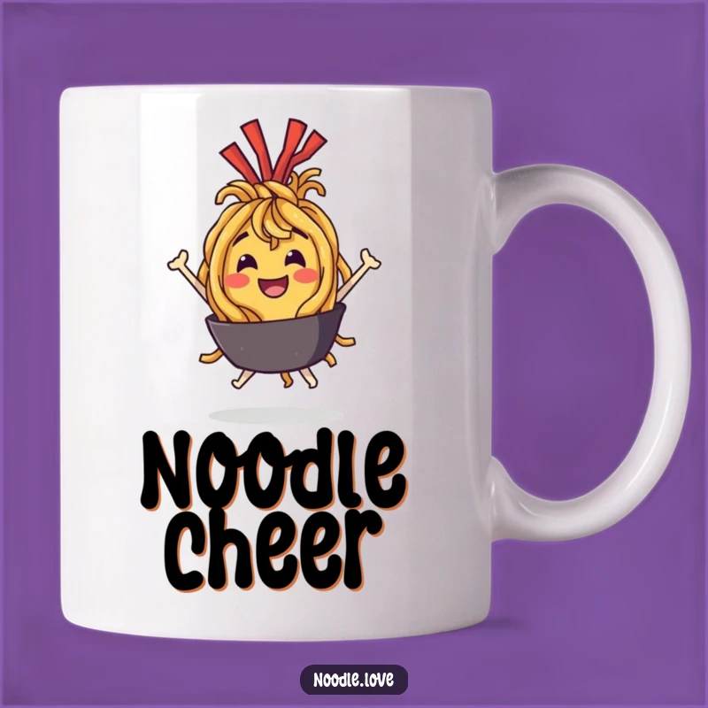 Funny Noodle Bounce Mug: Delightful Character Gift for Foodie Fun