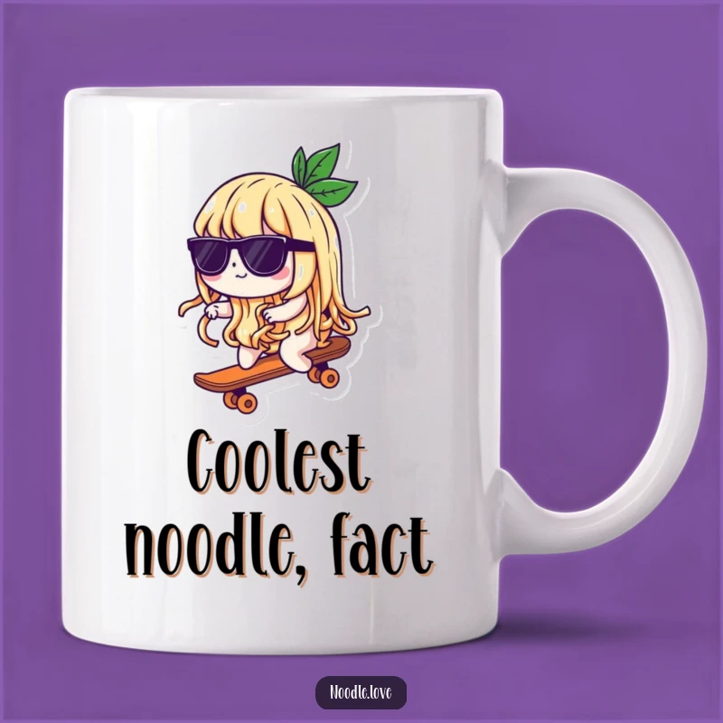 Funny Noodle Skater Mug: Cool Character, Hilarious Ride, Perfect Gift