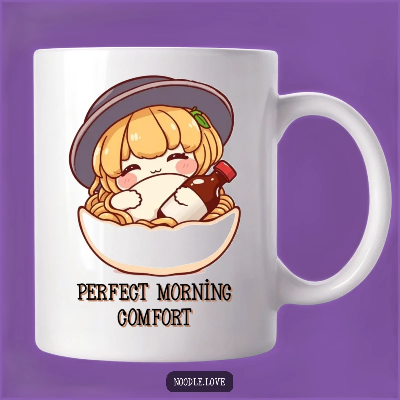 Funny Noodle & Soy Sauce Mug: Cozy Foodie Gift for Ultimate Comfort Lovers