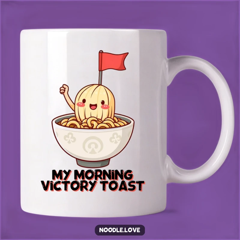 Funny Ramen Noodle Flag Mug: A Cheerful Foodie Gift for Noodle Lovers