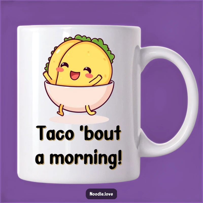 Funny Sliding Taco Mug - Hilarious Mexican Food Gift for Taco Lovers