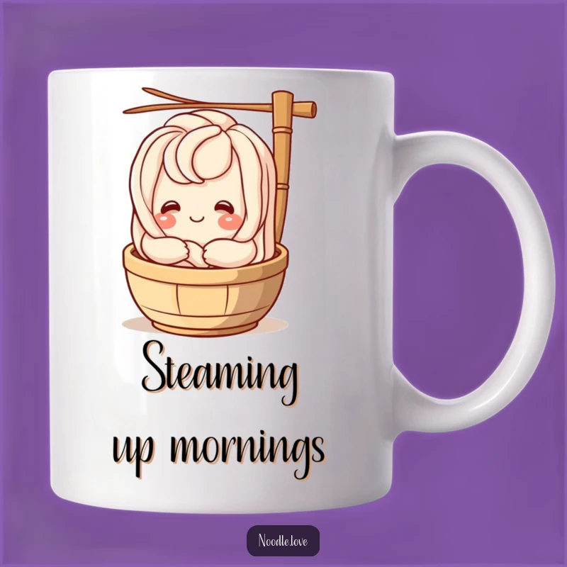 Funny Udon Noodle Steamer Hug Mug: A Hilarious Noodle Gift for Foodies