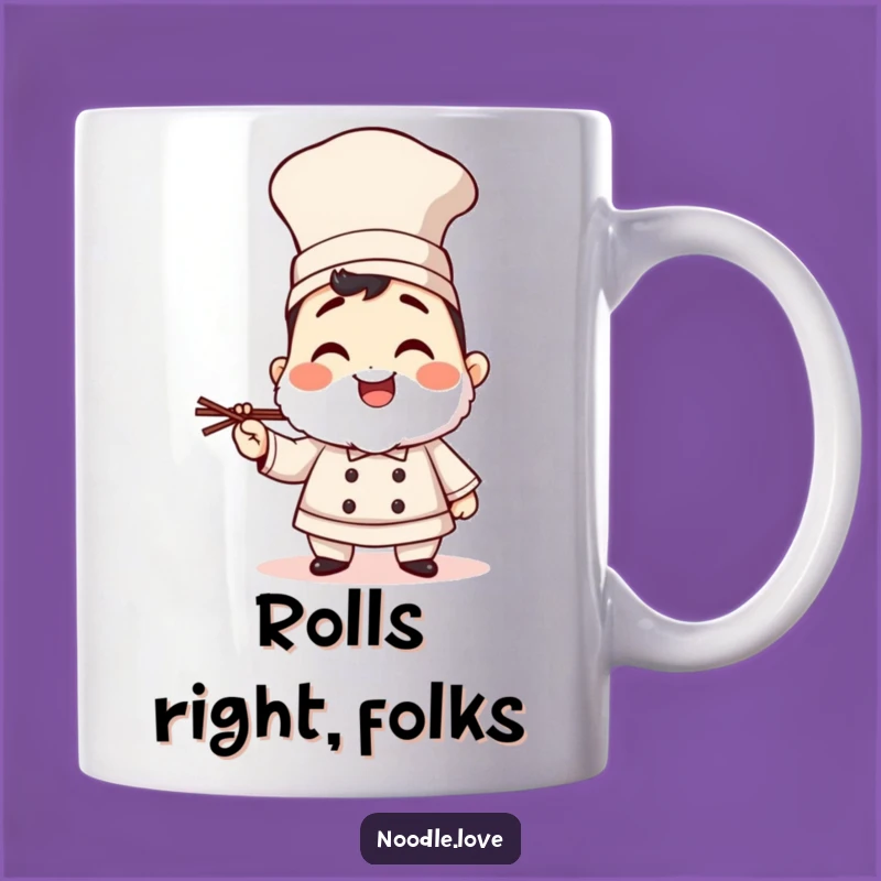 Funny Sushi Chef Giggling Mug: A Hilarious Gift for Japanese Food Lovers