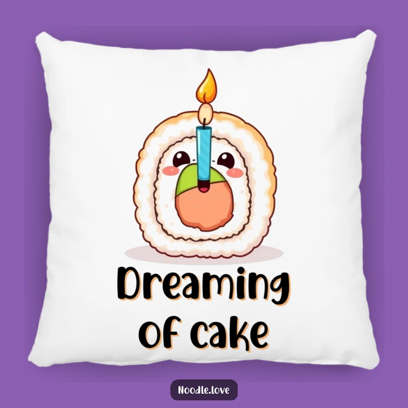 Funny Sushi Birthday Candle Pillow - Comfy Surprise Accent Gift