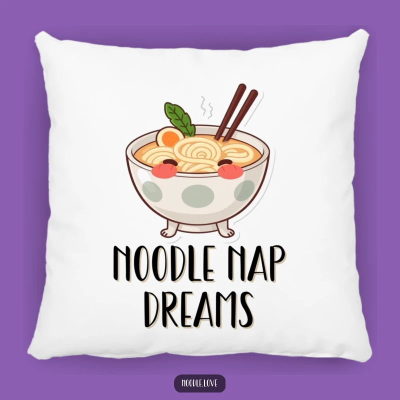 Funny Blushing Ramen Pillow - Cute & Comfy Accent!