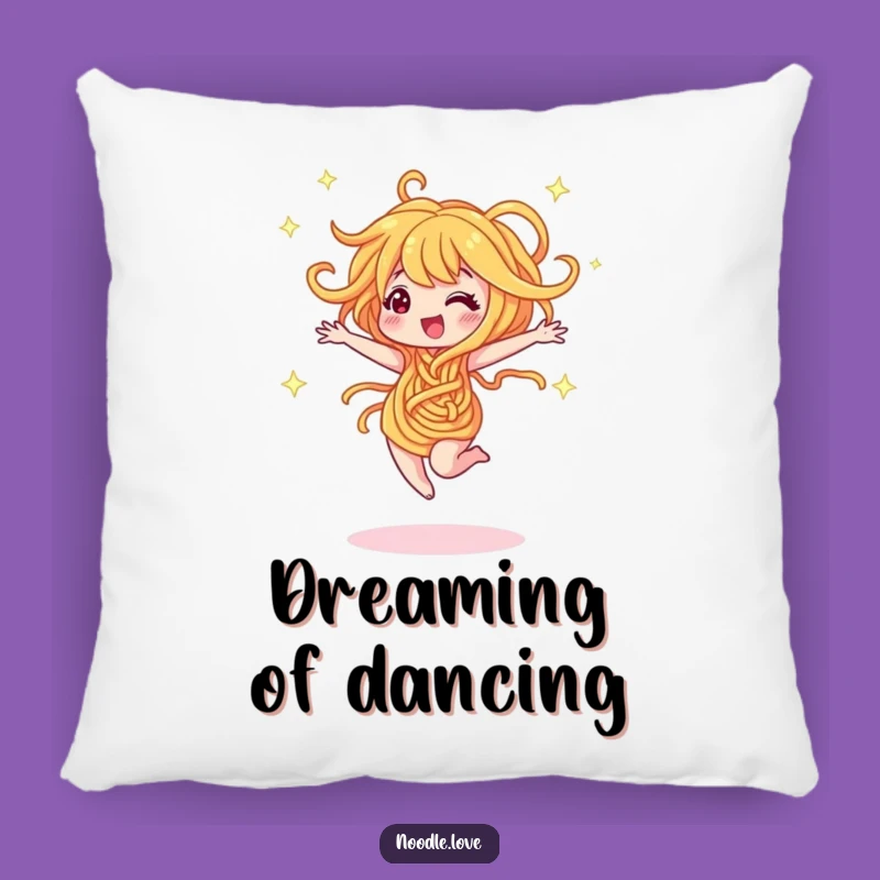 Funny Dancing Noodle Pillow - Cozy Character Sparkle Decor Cushion