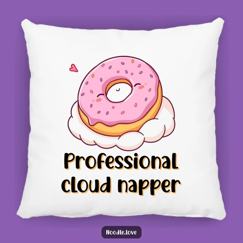 Funny Kawaii Donut Nap Pillow: Soft Sleepy Character Cushion for Cozy Comfort