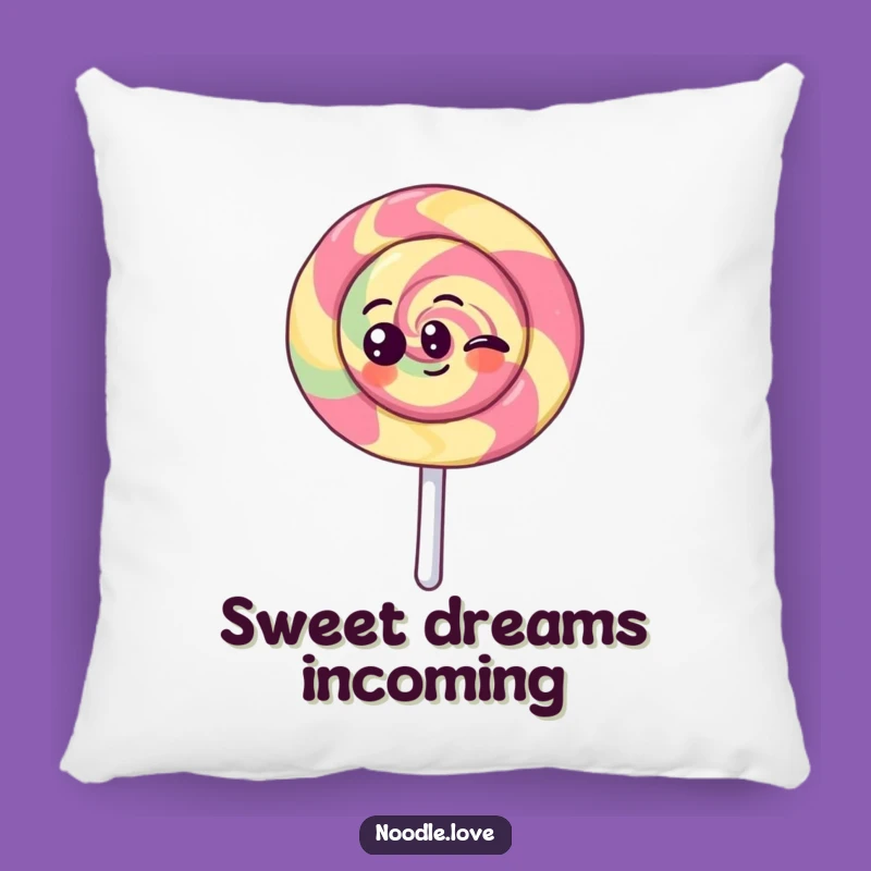 Funny Kawaii Lollipop Pillow: Soft Spinning Character Cushion for Comfort
