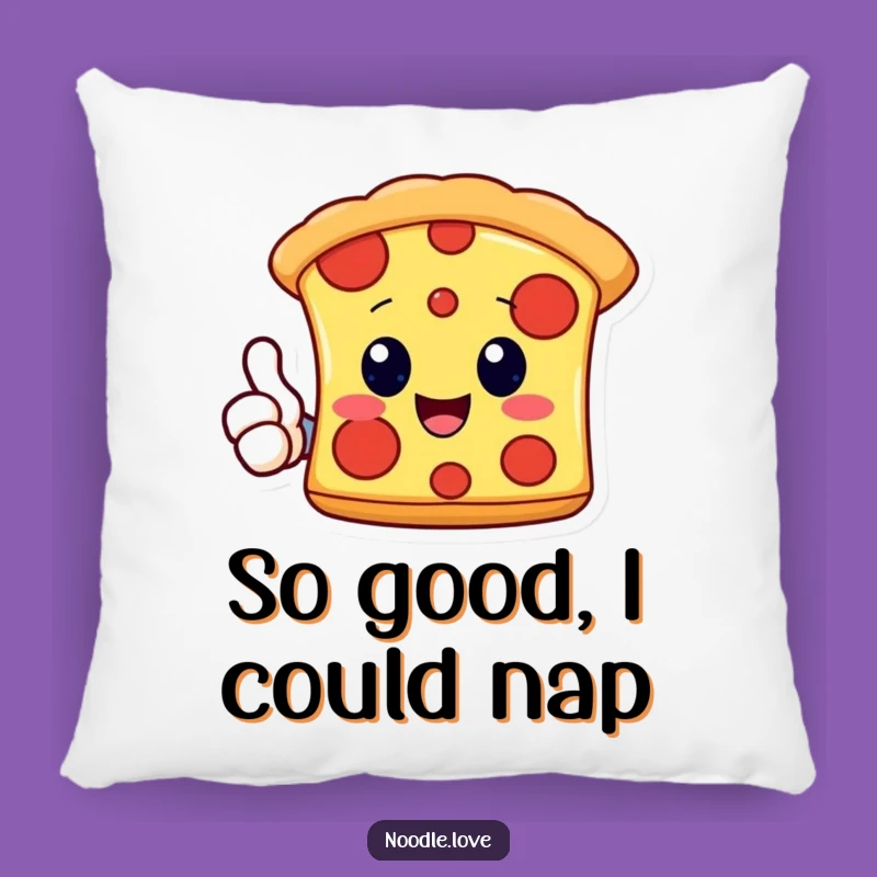 Funny Kawaii Pizza Pillow: Soft Thumbs Up Slice Cushion for Cozy Comfort