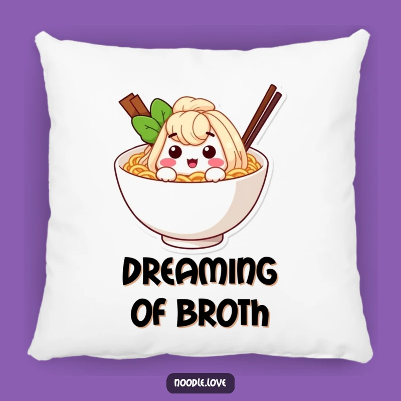 Funny Ramen Noodle Wink Pillow: Cozy & Comical Noodle Comfort