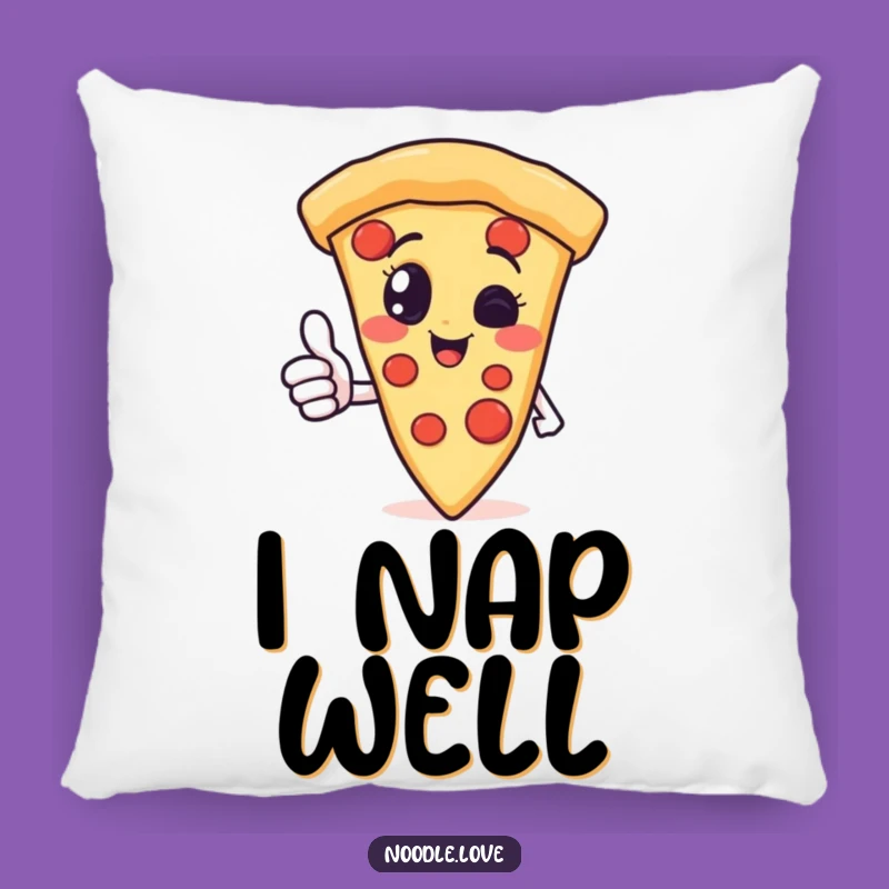 Comforting Funny Pizza Thumbs Up Pillow: Add Cheesy Flair to Your Cozy Space