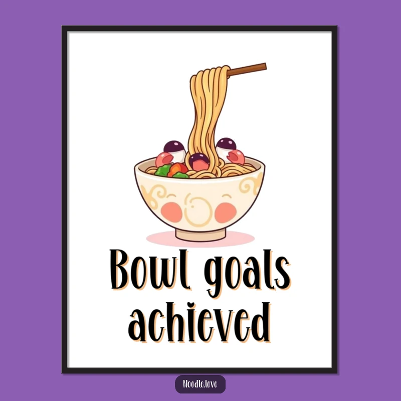 Funny Ramen Self-Slurp Digital Art - Instant Hilarious Download for Kitchen Walls