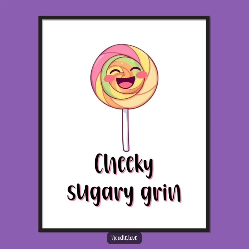Funny Laughing Lollipop Digital Art: Cheerful Wall Decor - Funny Gift