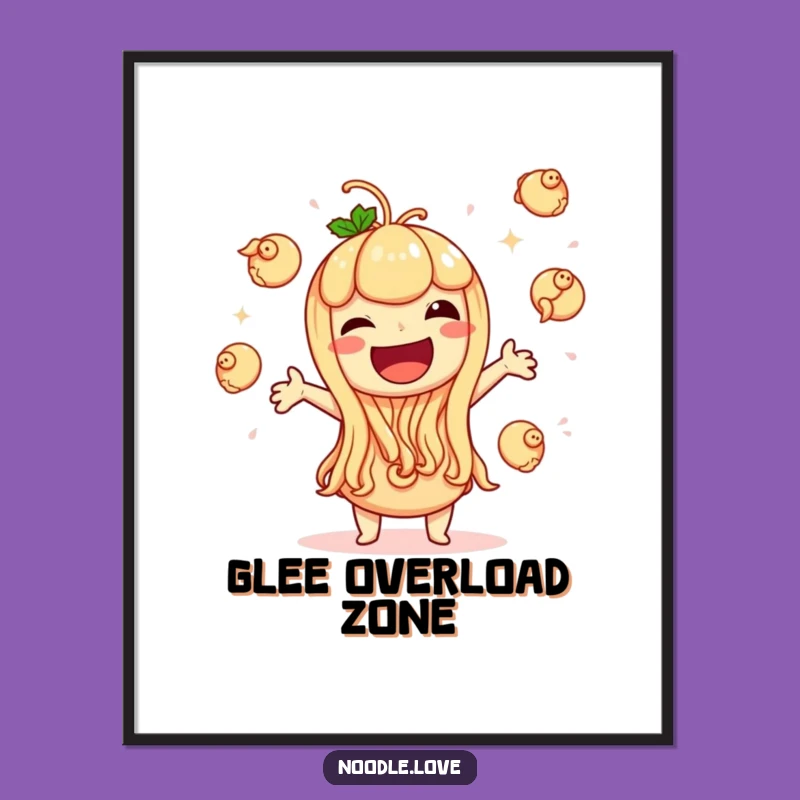 Funny Noodle Dumpling Digital Art: Joyful Decor, Hilarious Print, Perfect Gift