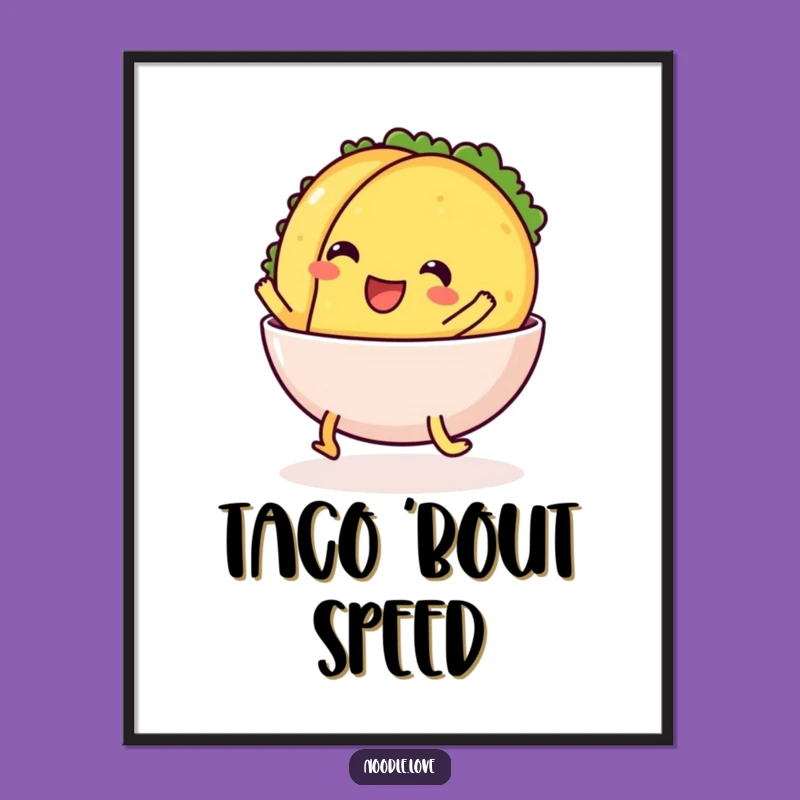 Funny Sliding Taco Digital Art - Instant Hilarious Download for Fiesta Decor