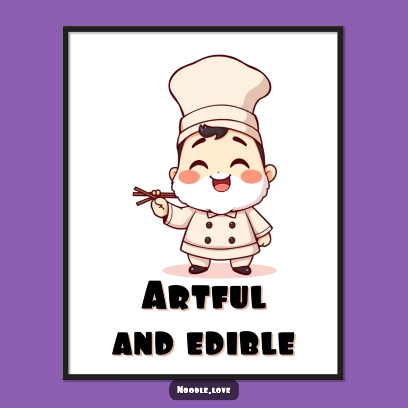 Funny Sushi Chef Giggling Digital Art: Instant Culinary Joy for Your Walls