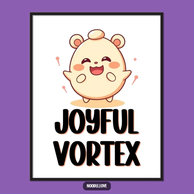 Funny Dizzy Bao Bun Digital Art: Joyful Wall Decor - Funny Gift