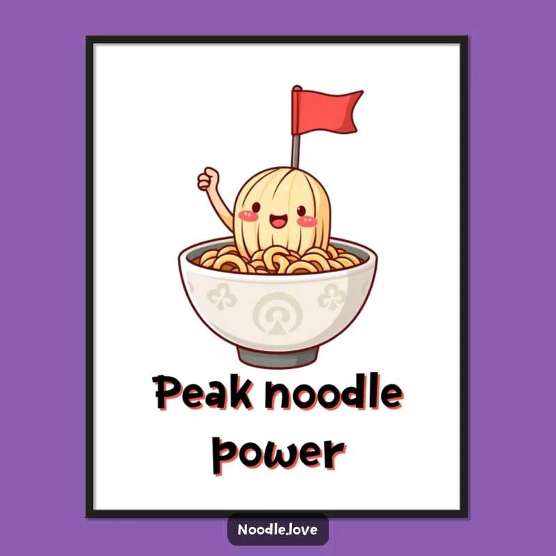 Funny Ramen Noodle Flag Digital Print: Instant Joyful Decor for Foodie Walls