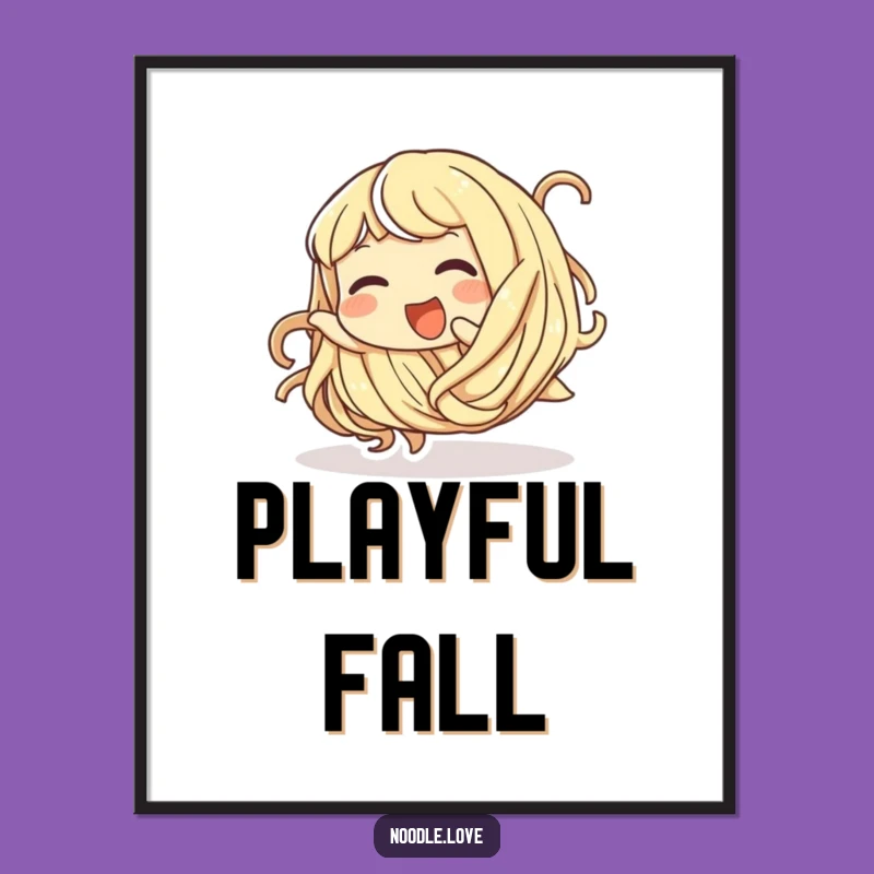 Funny Noodle Digital Art - Giggling Tumbling Print