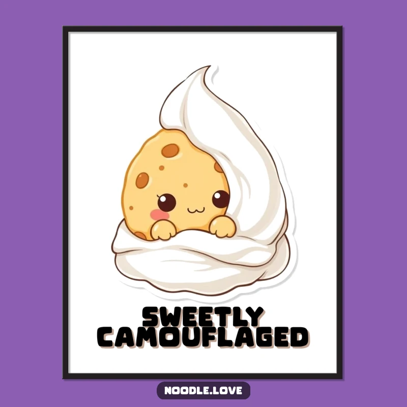Funny Kawaii Cookie Digital Art Print: Instant Sweet Decor