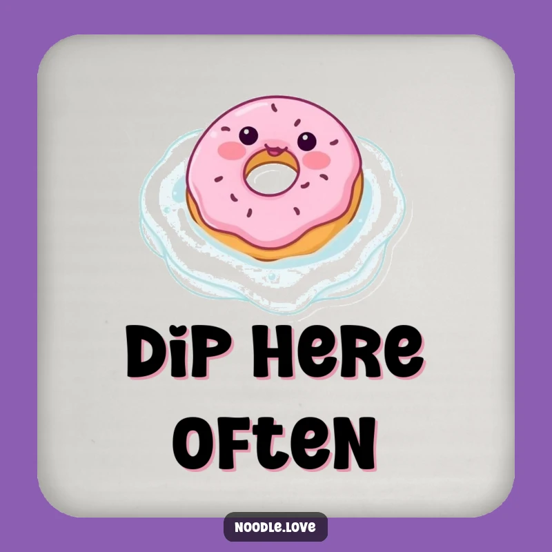 Funny Donut Milk Pool Coaster Set: Protect Surfaces with Sweet Style