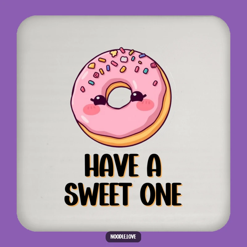 Funny Blushing Donut Coaster: Protect Surfaces Sweetly - Funny Gift