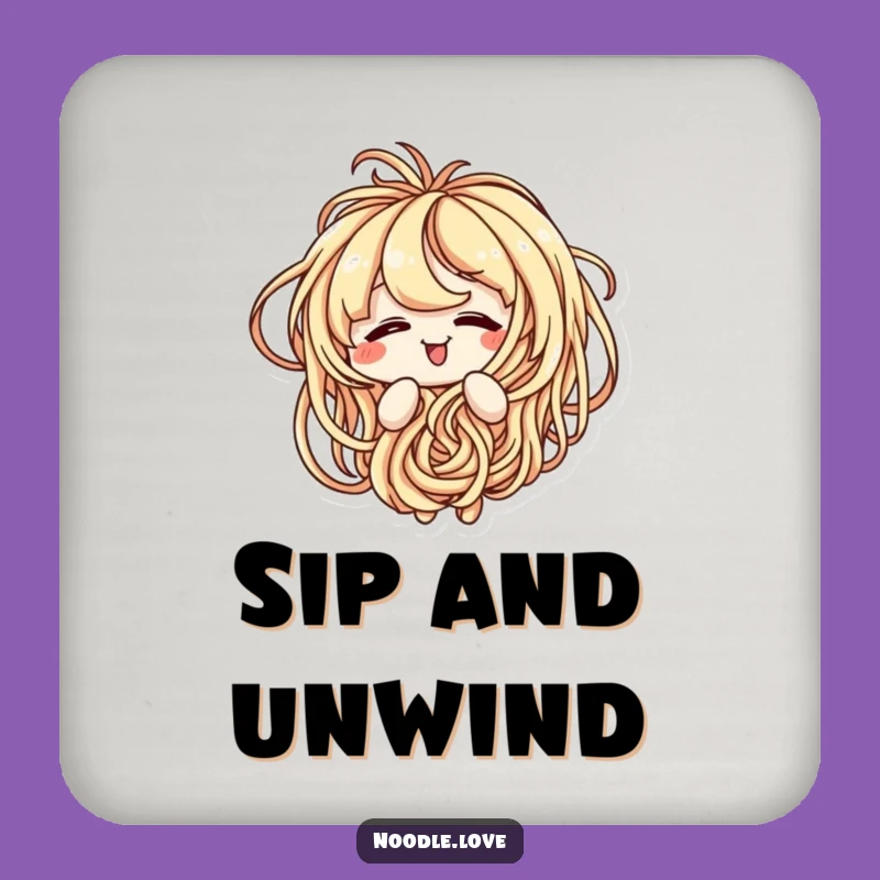 Funny Noodle Coaster: Amused Tangled Surface Protector, Humorous Gift