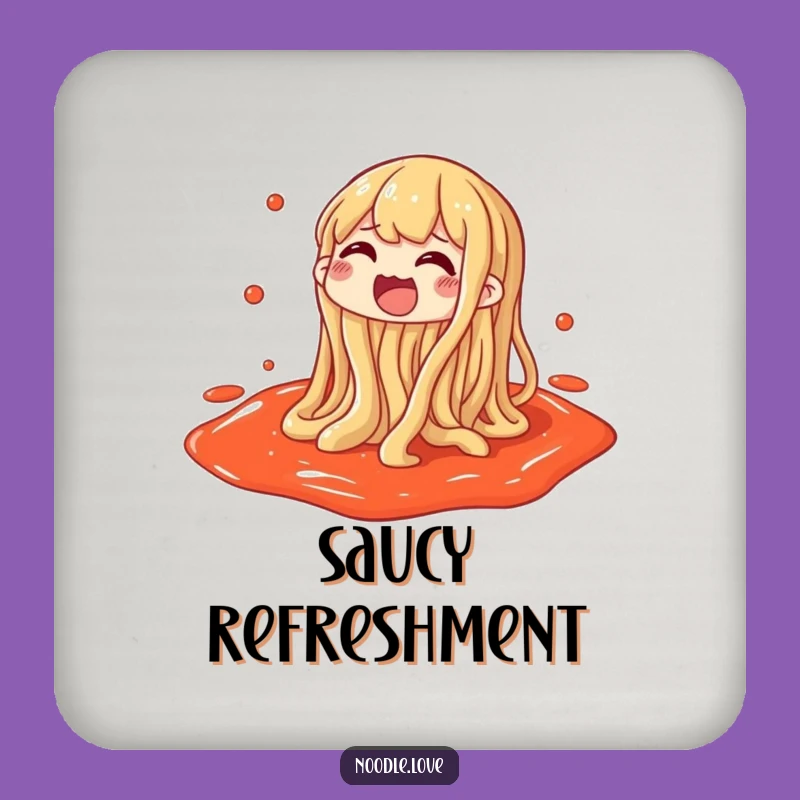 Funny Noodle Coaster - Gleeful Sauce Splashing Protector