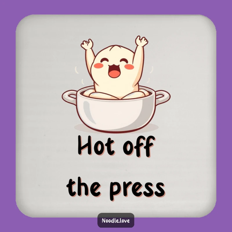 Funny Surprised Dumpling Coaster - Protect Surfaces with Hilarious Food Art