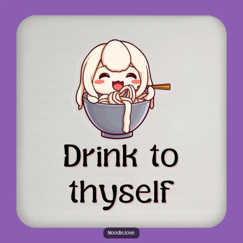 Funny Udon Noodle Coaster: Self-Slurping Style, Humorous Table Gift
