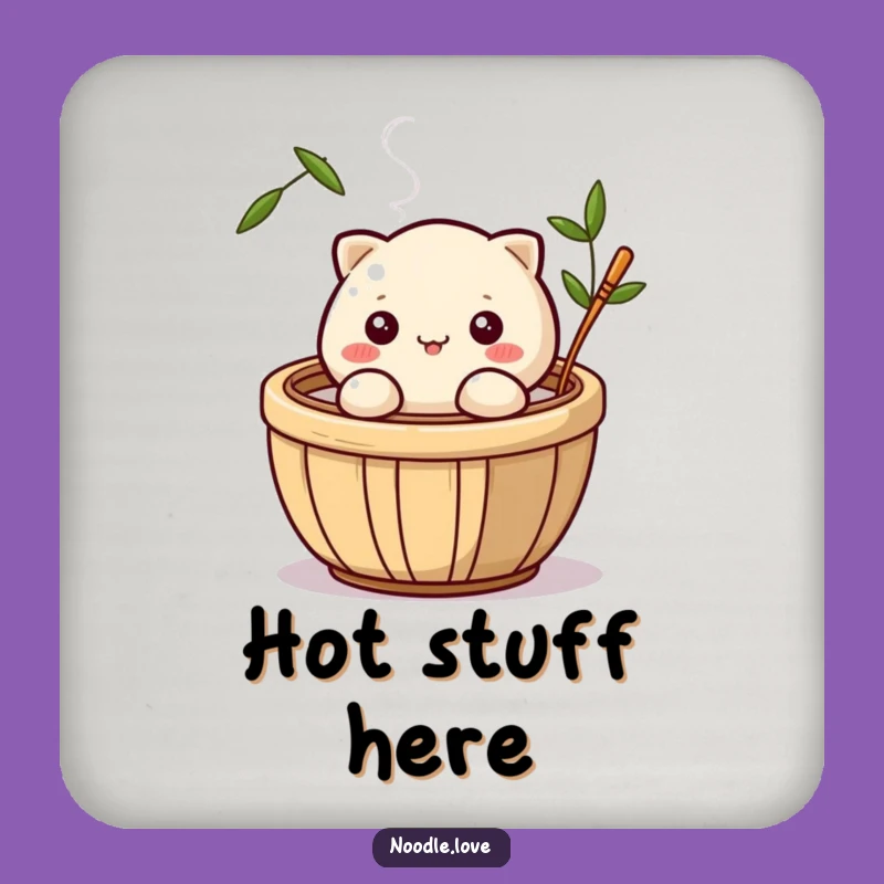 Funny Dumpling Wink Coaster: Protect Surfaces Steaming Basket Character - Practical Funny Gift!