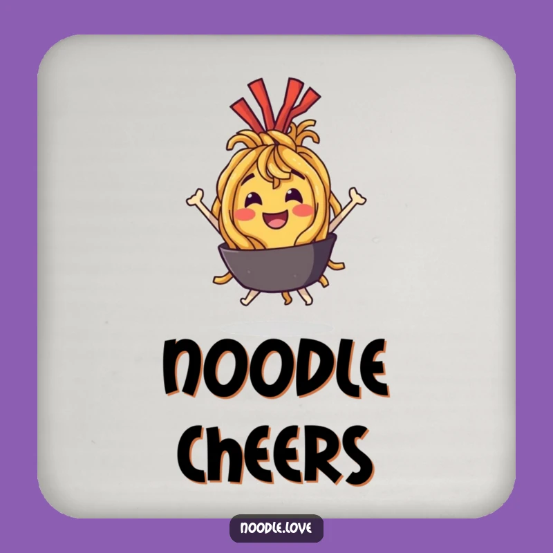 Funny Noodle Bounce Coaster: Protect Surfaces with Delightful Character Charm
