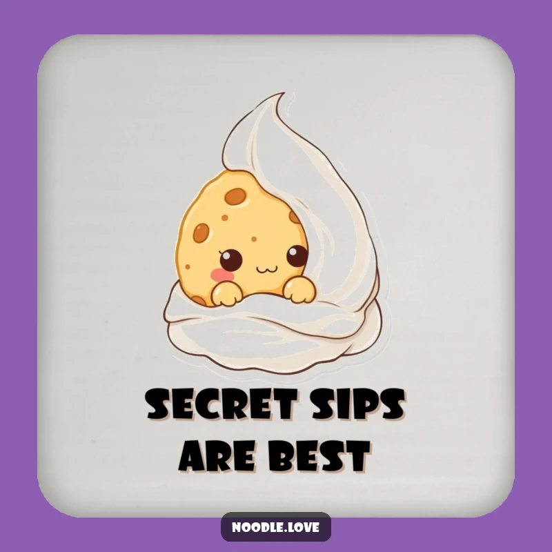 Funny Kawaii Cookie Drink Coaster: Protect Surfaces with Sweetness